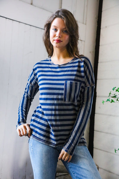 Navy Days Long Sleeve Top