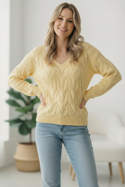 I'll Meet You at the Tennis Match Patterned Sweater