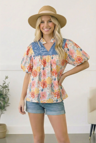 Singing in Spring Floral Top