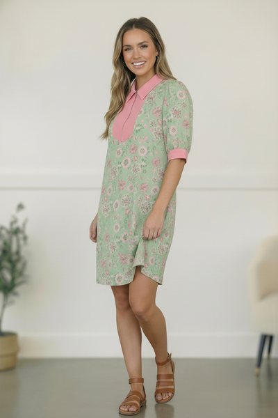 Blast From the Past Mint Blossom Dress