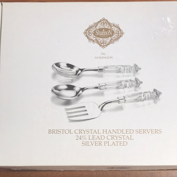 Godinger Silver Plated Crystal Serving Set