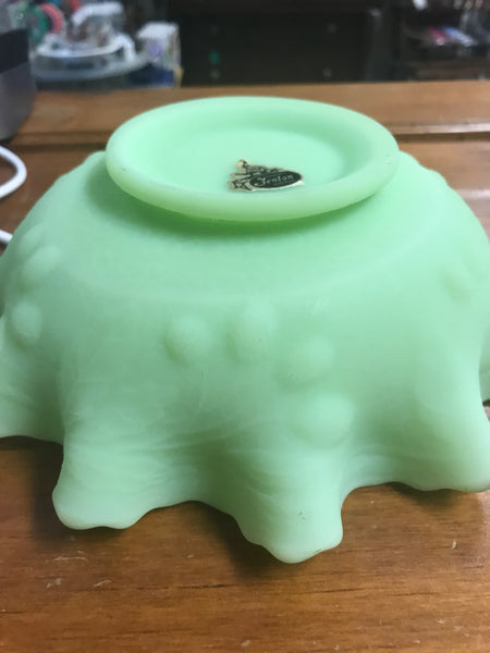 Fenton Satin Green Dish