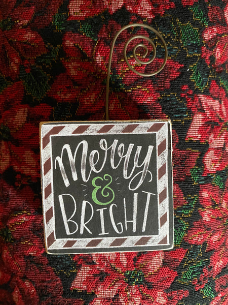 Christmas Photo Holder “Merry & Bright”