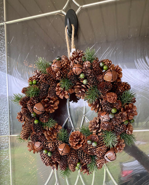 Pine Cone & Bell Wreath