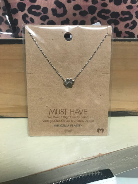 Silver Paw Necklace