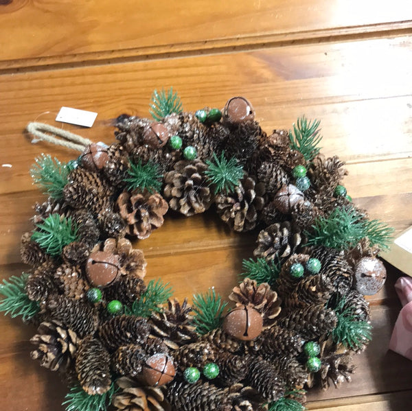 Pine Cone & Bell Wreath