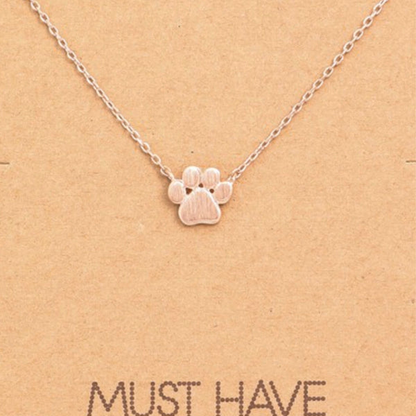 Silver Paw Necklace