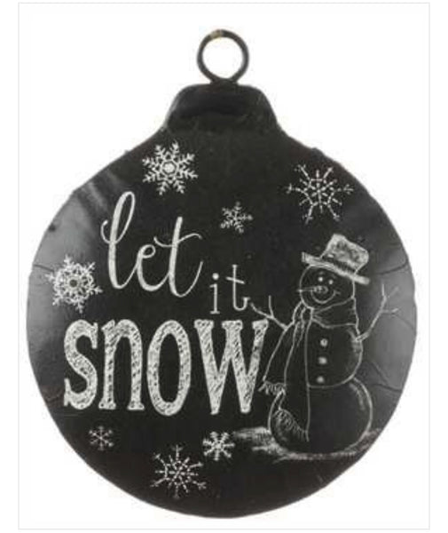 Let It Snow Disc Ornament