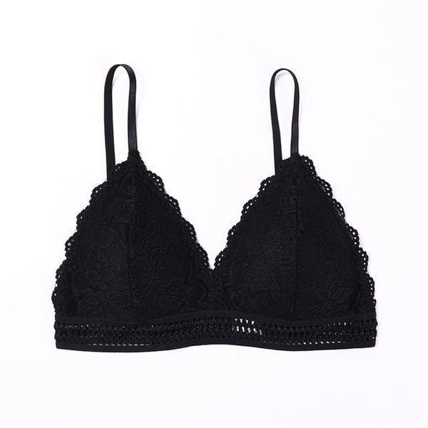 1/2PCS French Style Bralette Seamless Deep V Lace Bra Wireless Thin Underwear Sexy Lingerie Soft Push Up Bras For Women Hot